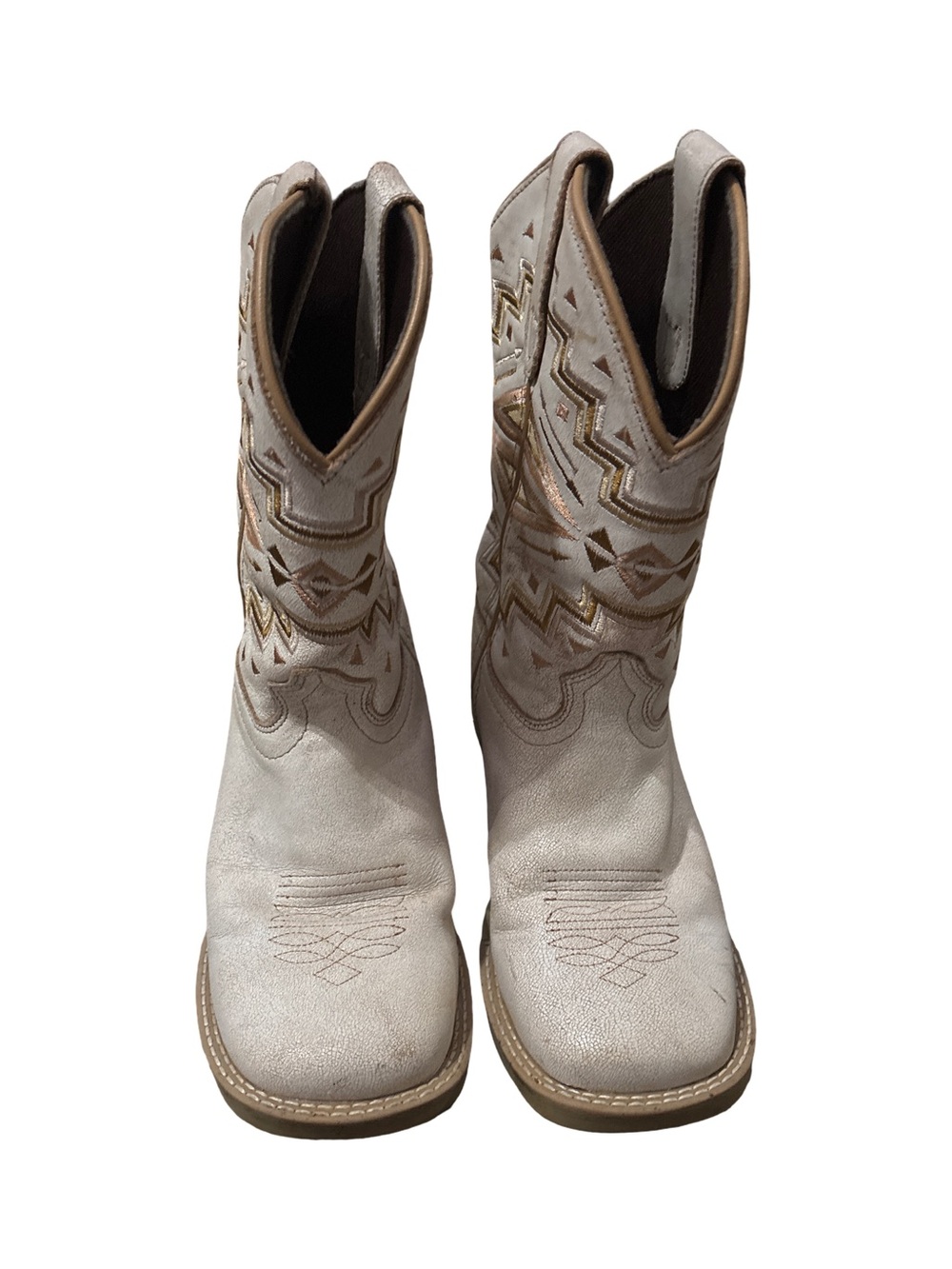Roper Monterey Aztec Southwest Square Toe Western Boots. Girls 2